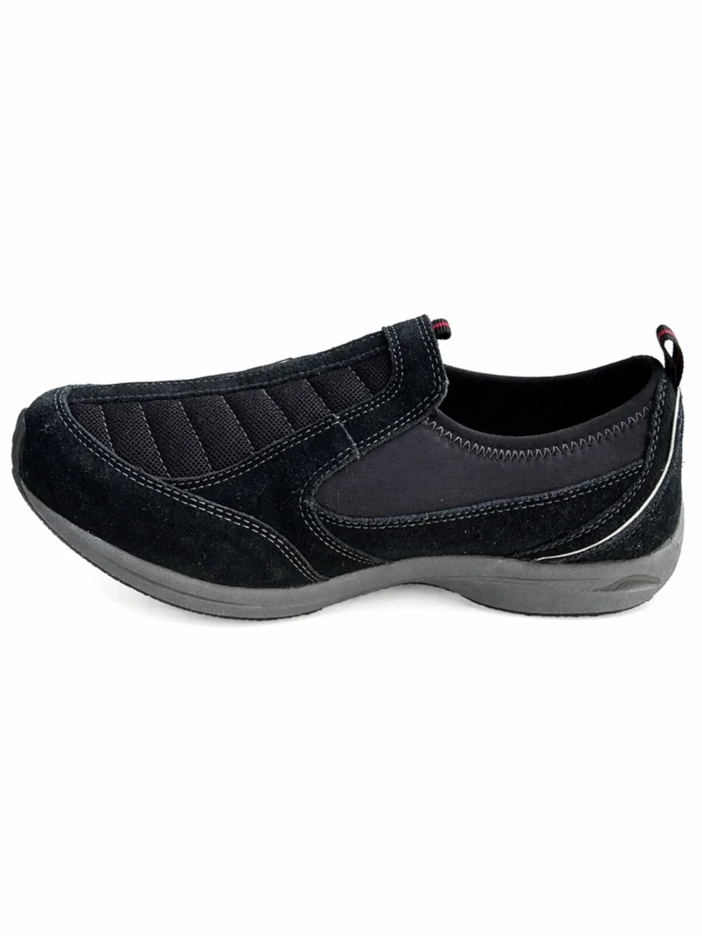 Easy Spirit Piers Slip-On Walking Shoes Women’s 9.5W Black Suede Quilted Comfort - Picture 4 of 6